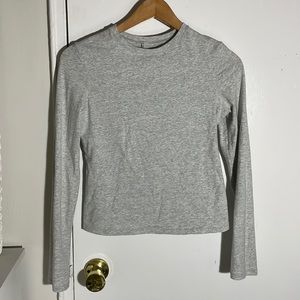 Skims cotton jersey long sleeve t-shirt, light Heather grey, large